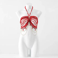 Load image into Gallery viewer, Pearl Beaded Bikini Bra Top
