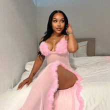 Load image into Gallery viewer, Exotic Mesh Maxi Dress

