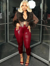 Load image into Gallery viewer, Leather Capri Pants Set

