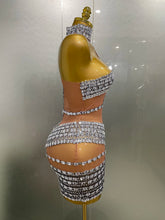 Load image into Gallery viewer, Hottie Rhinestone Mini Dress
