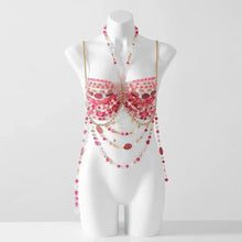 Load image into Gallery viewer, Pearl Beaded Bikini Bra Top
