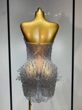 Load image into Gallery viewer, Silver Sparkly Mini Dress
