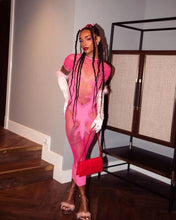 Load image into Gallery viewer, Flaming Hot Mesh Dress
