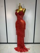 Load image into Gallery viewer, Shine Bright Rhinestone Maxi Dress
