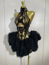 Load image into Gallery viewer, Cocktail Feather Mini Dress
