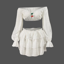 Load image into Gallery viewer, Cherry Tiered Skirt Set
