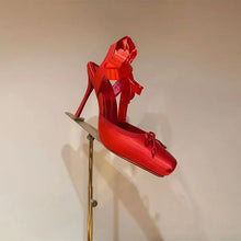 Load image into Gallery viewer, Satin Bow Ballet High Heels
