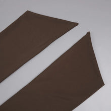 Load image into Gallery viewer, Brown Ruched Maxi Dress
