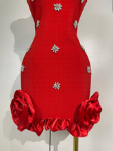 Load image into Gallery viewer, Lori Bandage Ruffle Mini Dress
