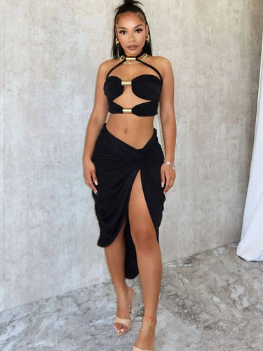Michelle Pleated Skirt Set
