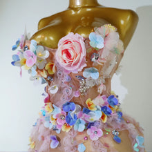 Load image into Gallery viewer, Floral Petal Mesh Mini Dress
