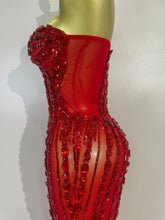 Load image into Gallery viewer, Red Fairy Mesh Maxi Dress
