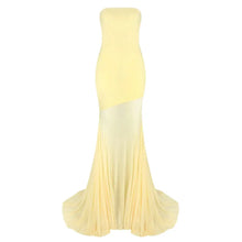 Load image into Gallery viewer, Yellow Silk Maxi Dress
