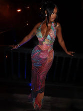 Load image into Gallery viewer, Colorful V-Neck Dress
