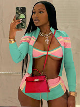 Load image into Gallery viewer, Tatiana Biker Short Tracksuit Set
