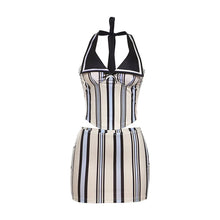 Load image into Gallery viewer, Michella Stripe Mini Skirt Set
