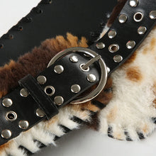 Load image into Gallery viewer, Cow Leather Fur Belt
