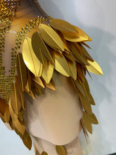 Load image into Gallery viewer, Gold Sequin Mesh Maxi Dress
