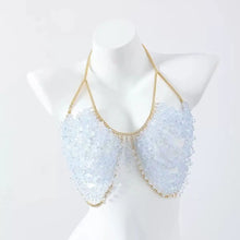 Load image into Gallery viewer, Pearl Beaded Bikini Bra Top
