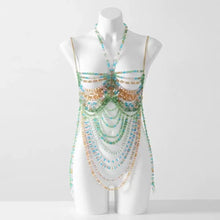 Load image into Gallery viewer, Pearl Beaded Bikini Bra Top
