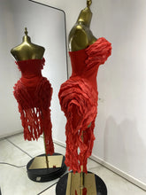 Load image into Gallery viewer, Ali Fringe Bandage Midi Dress
