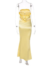 Load image into Gallery viewer, Kindra Satin Bodycon Maxi Dress
