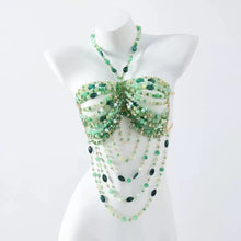 Load image into Gallery viewer, Pearl Beaded Bikini Bra Top
