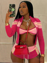 Load image into Gallery viewer, Tatiana Biker Short Tracksuit Set
