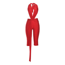 Load image into Gallery viewer, Ribbon Backless Romper
