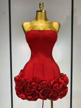 Load image into Gallery viewer, Flower Embellished Mini Bandage Dress
