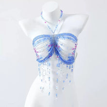 Load image into Gallery viewer, Pearl Beaded Bikini Bra Top
