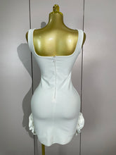 Load image into Gallery viewer, Lori Bandage Ruffle Mini Dress
