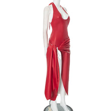 Load image into Gallery viewer, Tiana Pleated Leather Dress
