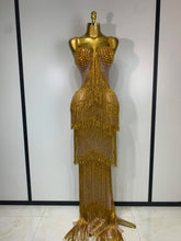 Load image into Gallery viewer, Shine Bright Rhinestone Maxi Dress
