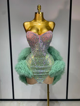 Load image into Gallery viewer, Green Luxe Mesh Dress
