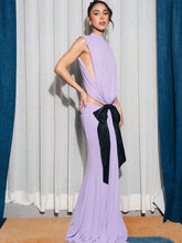 Load image into Gallery viewer, Bow Backless Maxi Dress
