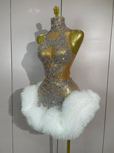 Load image into Gallery viewer, Cocktail Feather Mini Dress

