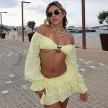 Load image into Gallery viewer, Cherry Tiered Skirt Set

