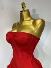Load image into Gallery viewer, Flower Embellished Mini Bandage Dress
