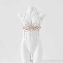 Load image into Gallery viewer, Pearl Beaded Bikini Bra Top
