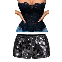 Load image into Gallery viewer, Lory Corset Sequin Short Set
