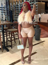 Load image into Gallery viewer, Danie Fur Short Set

