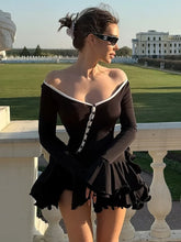 Load image into Gallery viewer, Genie Ruffle Asymmetrical Dress
