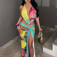 Load image into Gallery viewer, Emelia High Slit Skirt Set

