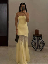 Load image into Gallery viewer, Yellow Silk Maxi Dress
