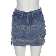 Load image into Gallery viewer, Sammy Denim Mini Skirt FancySticated
