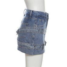 Load image into Gallery viewer, Sammy Denim Mini Skirt FancySticated
