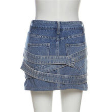 Load image into Gallery viewer, Sammy Denim Mini Skirt FancySticated
