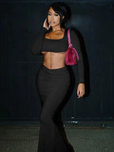Load image into Gallery viewer, Sania Ribbed Maxi Skirt Set FancySticated
