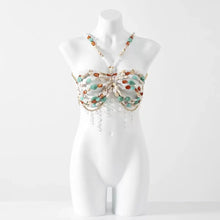Load image into Gallery viewer, Pearl Beaded Bikini Bra Top
